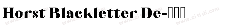 Horst Blackletter De字体转换